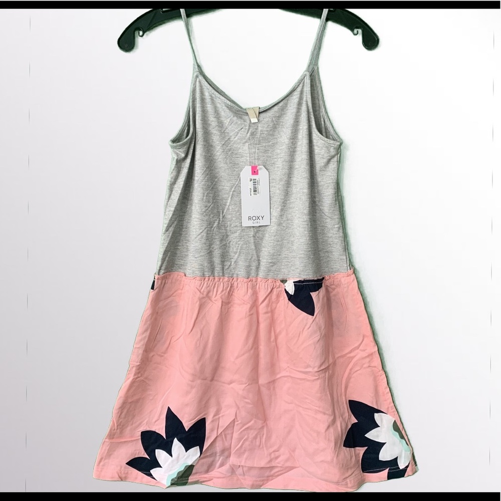 NWT Girls Roxy Floral Tank Dress Size 12 Large - Picture 3 of 3